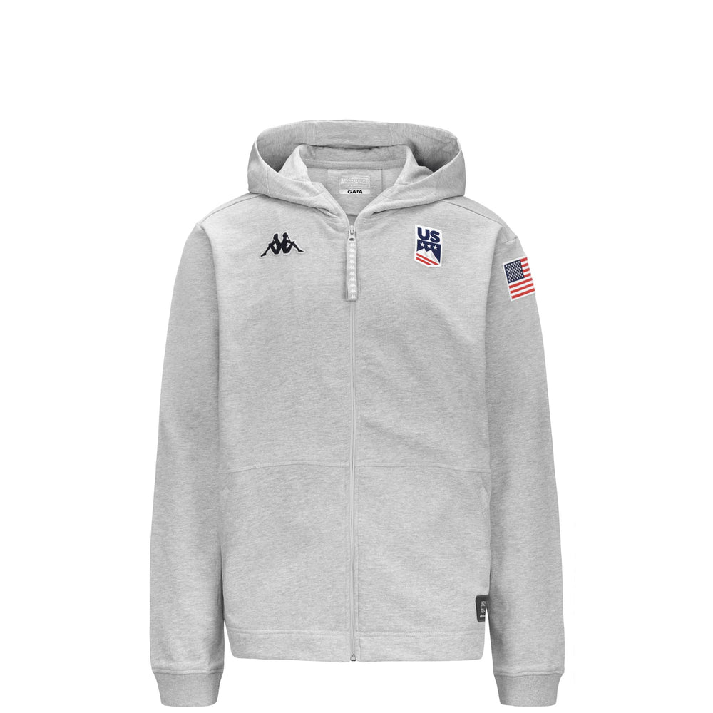 Pull polaire de ski gris unisexe coupe classique 02