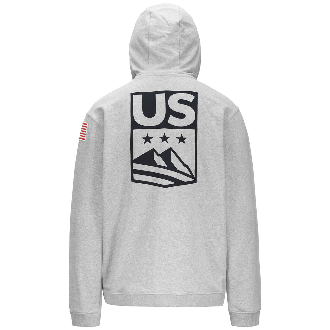 Pull polaire de ski gris unisexe coupe classique main