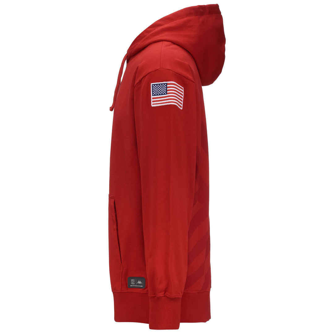 Felpa da Sci Unisex Rossa con Cappuccio e Tasca a Canguro main