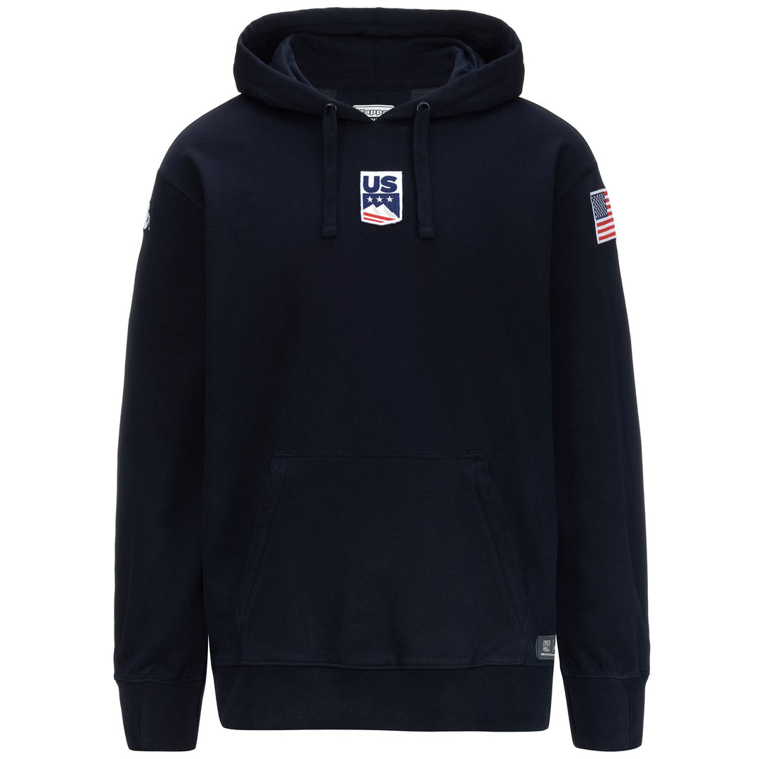 Blue Unisex Regular Fit Ski Fleece Jumper with Hood 01