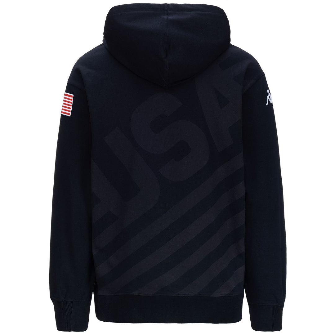 Pull polaire de ski unisexe bleu avec poche kangourou main