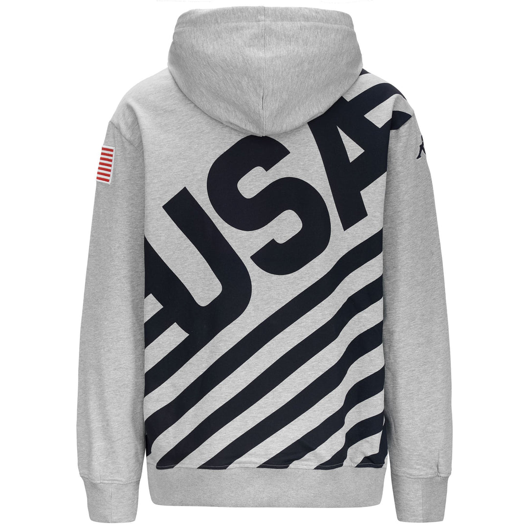 Sweat à capuche en polaire gris unisexe coupe classique pour le ski main
