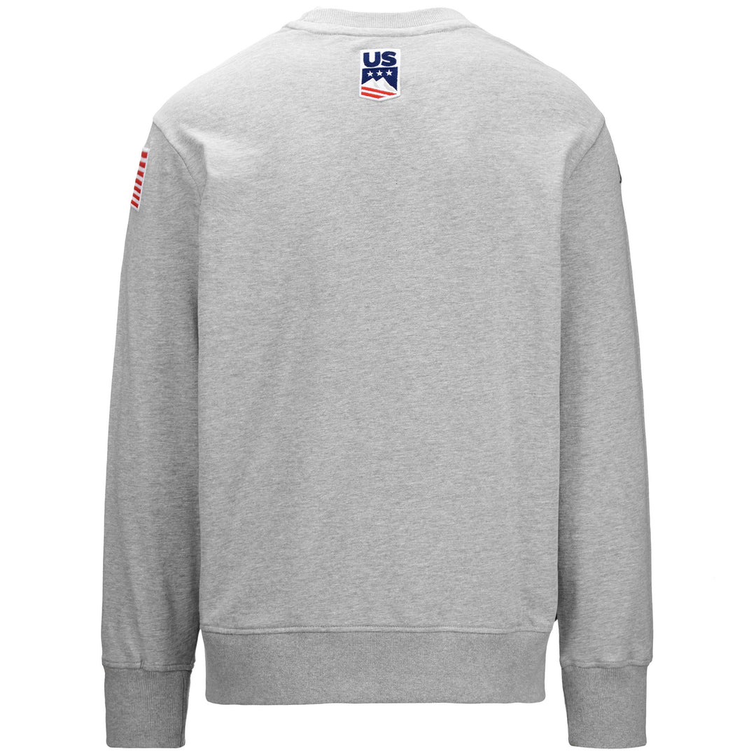 Pull de ski unisexe gris en polaire brossée main
