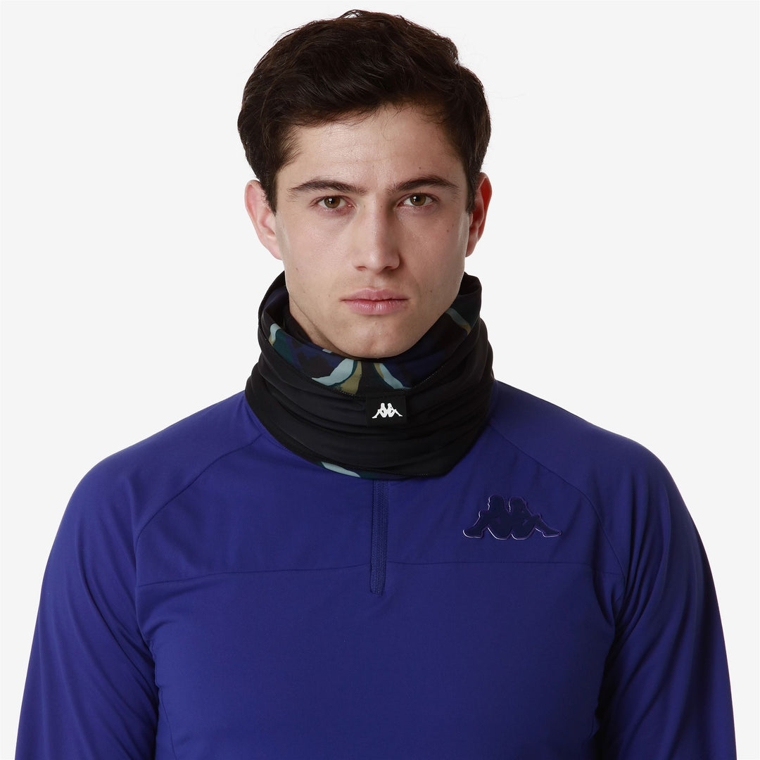 Blue Green Unisex Reversible Ski Warmneck Scarf with Print main