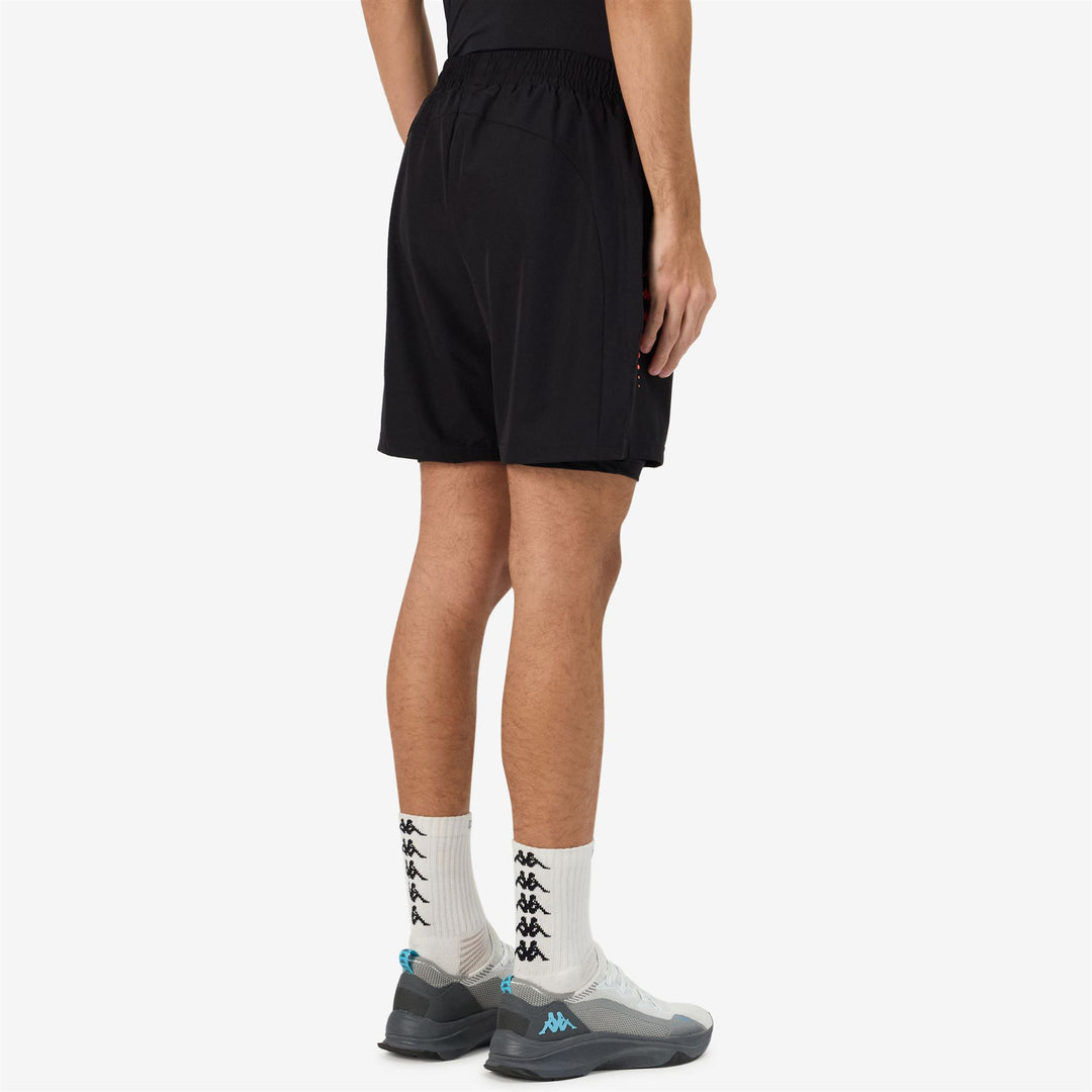 Coral black Men's Training Sport Shorts with Slim Fit main