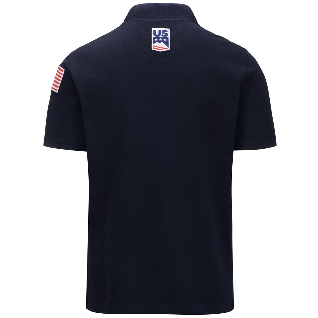 Polo bleu unisexe coupe ajustée pour le ski main