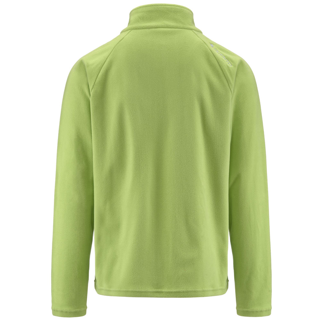 Sweat à capuche unisexe vert en microfibre polaire, coupe ajustée main