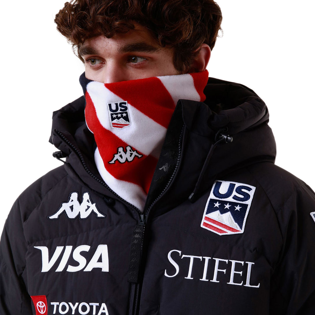 Grey Unisex Ski Neckband with Embroidered Logo. main