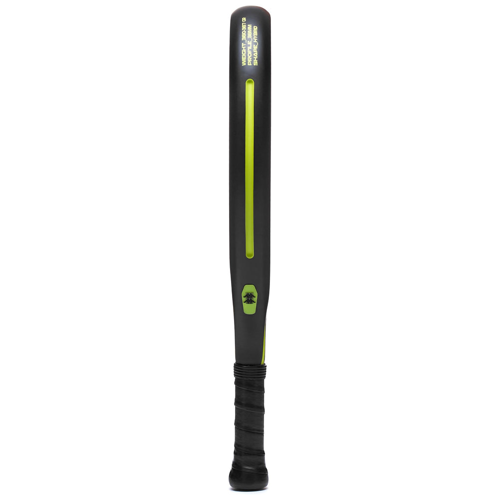 Pala de pádel unisex verde y negra con construcción de fibra de carbono 02