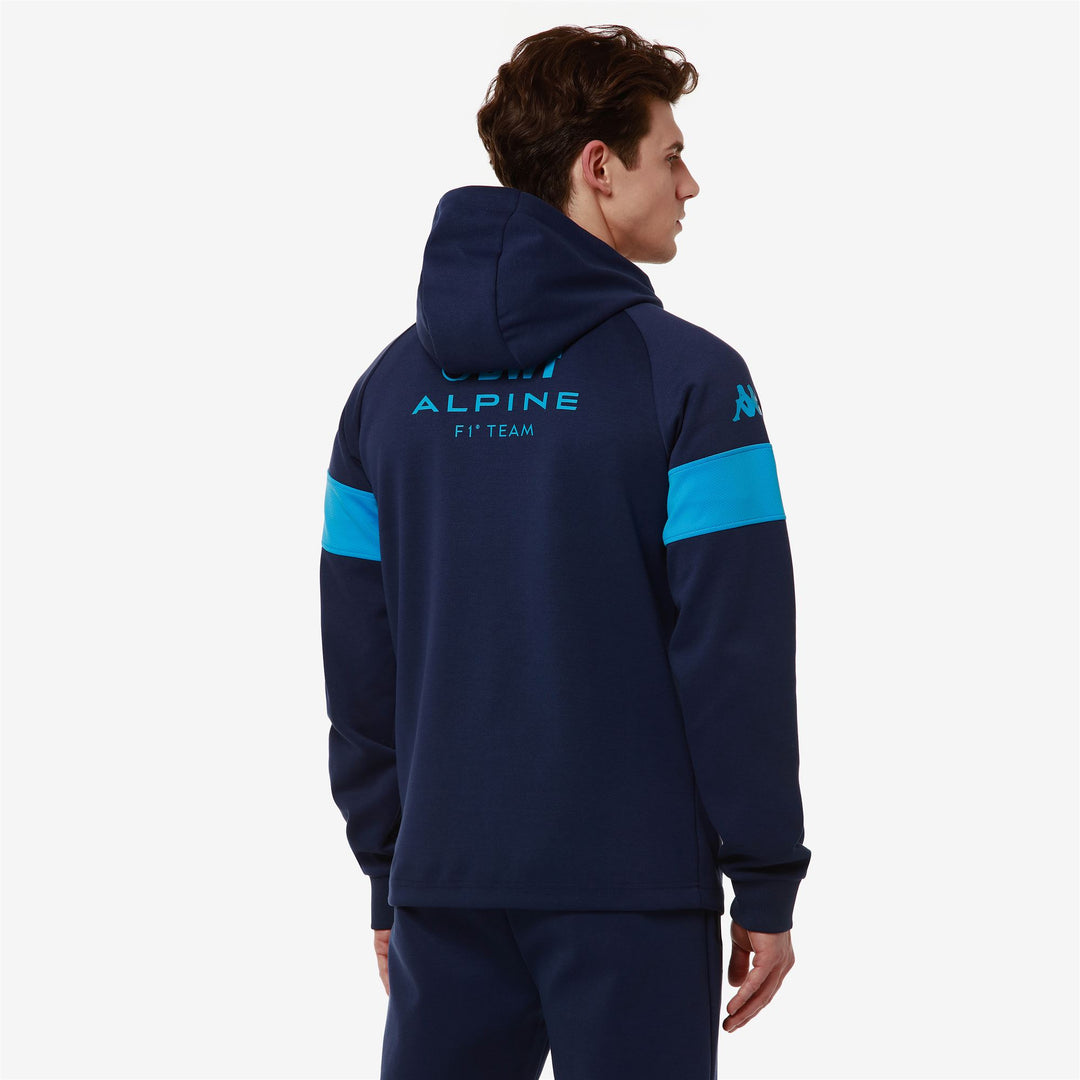 Fleece Man SUPPORTER ADORFEO ALPINE F1 Jacket BLUE TWILIGHT - BLUE DRESDEN Detail Double				