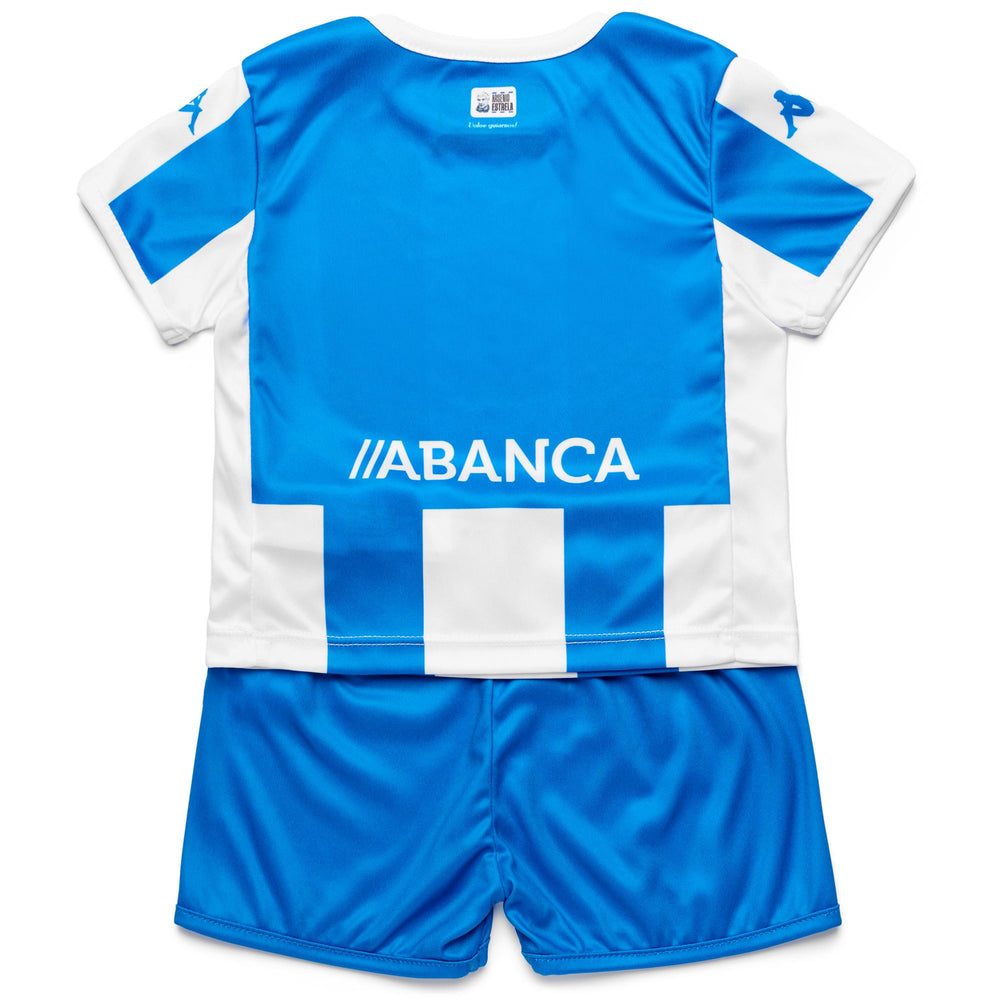 Blue white Unisex Kid's Sports T-Shirt and Shorts Set 02