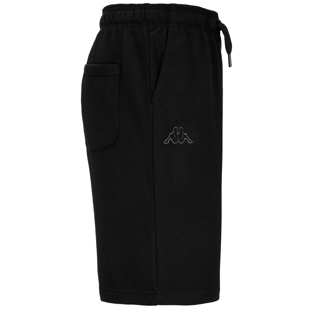 Pantaloni Bermuda Sportivi Uomo Neri in Tessuto Riciclato 02
