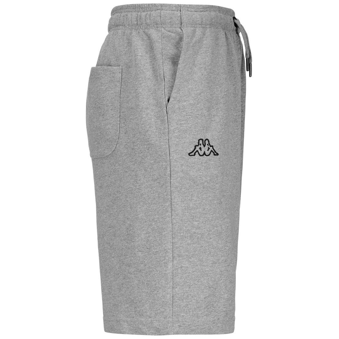 Bermuda de sport gris pour homme en tissu éponge recyclé main