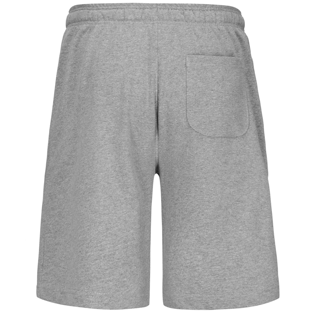 Bermuda de sport gris pour homme en tissu éponge recyclé main