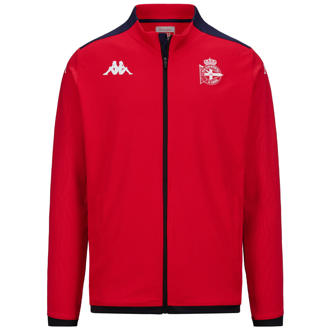 Sudadera de entrenamiento de fútbol del Deportivo de La Coruña roja para hombre 01