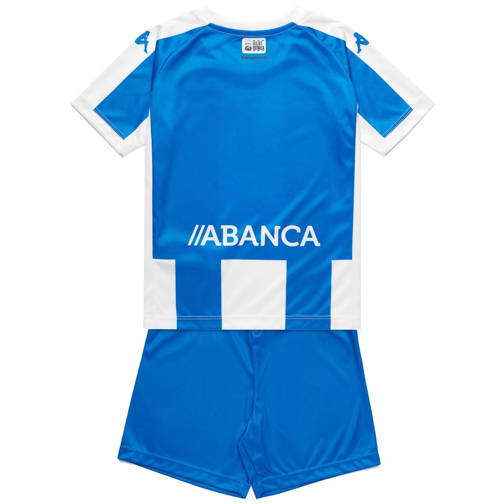 Ensemble short et t-shirt de football bleu pour garçon Deportivo de La Coruña 02