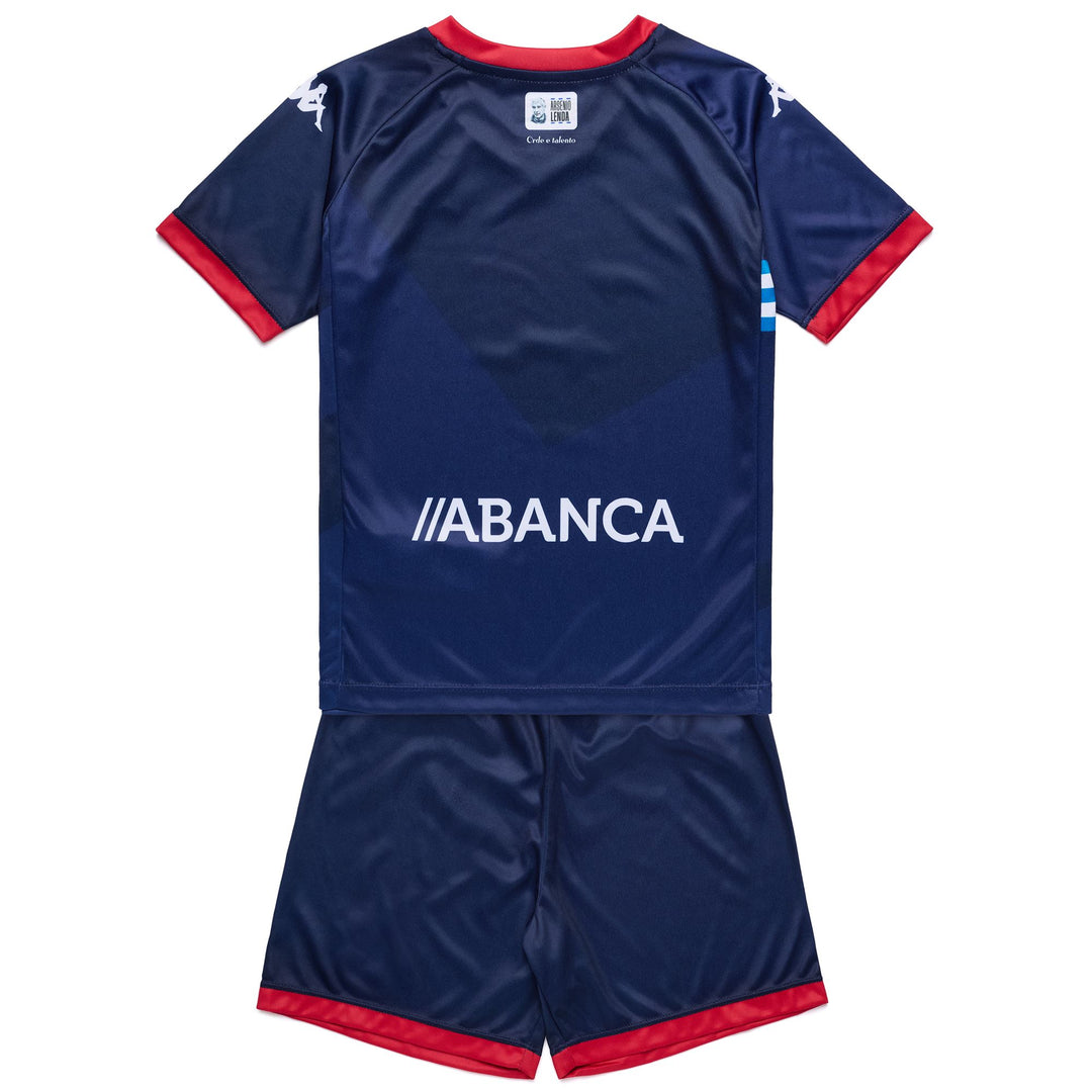 Conjunto deportivo KOMBAT para niño, de pantalón corto y camiseta, en azul marino y rojo. main