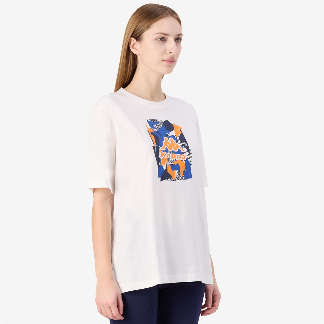 T-shirt da uomo bianca con stampa grafica e vestibilità regolare main