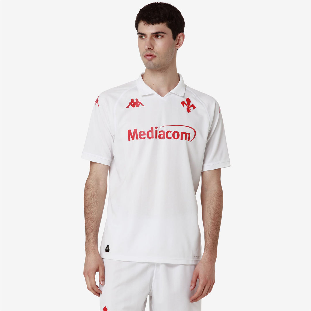 Maillot de football ACF Fiorentina pour homme, blanc, en tissu recyclé main