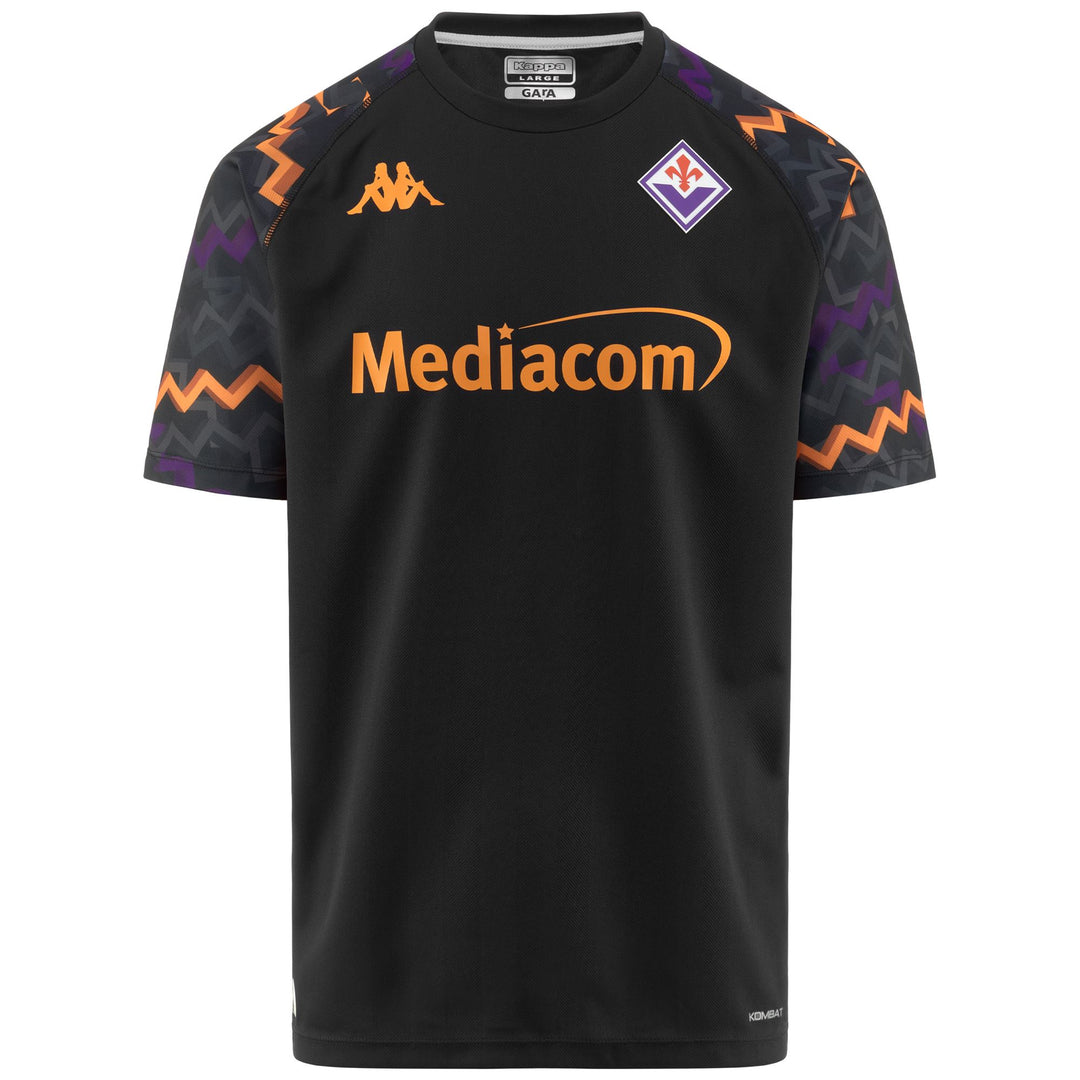 Maillot de gardien de but de football ACF Fiorentina pour homme, noir, en tissu jacquard 01