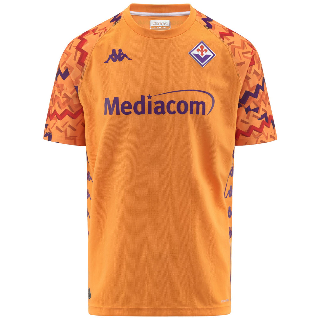 Orange Men's ACF Fiorentina Football Goalkeeper Jersey 01