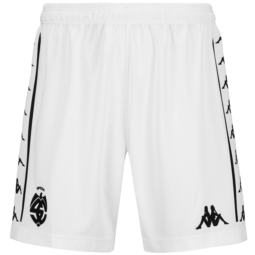 Short de football Spezia Calcio pour homme, blanc, en tissu jacquard 01