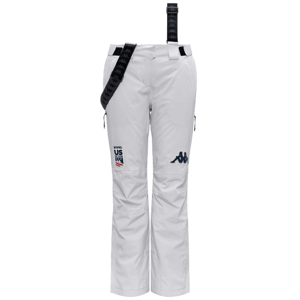 Light grey Women's Waterproof Ski Trousers with Padding 02