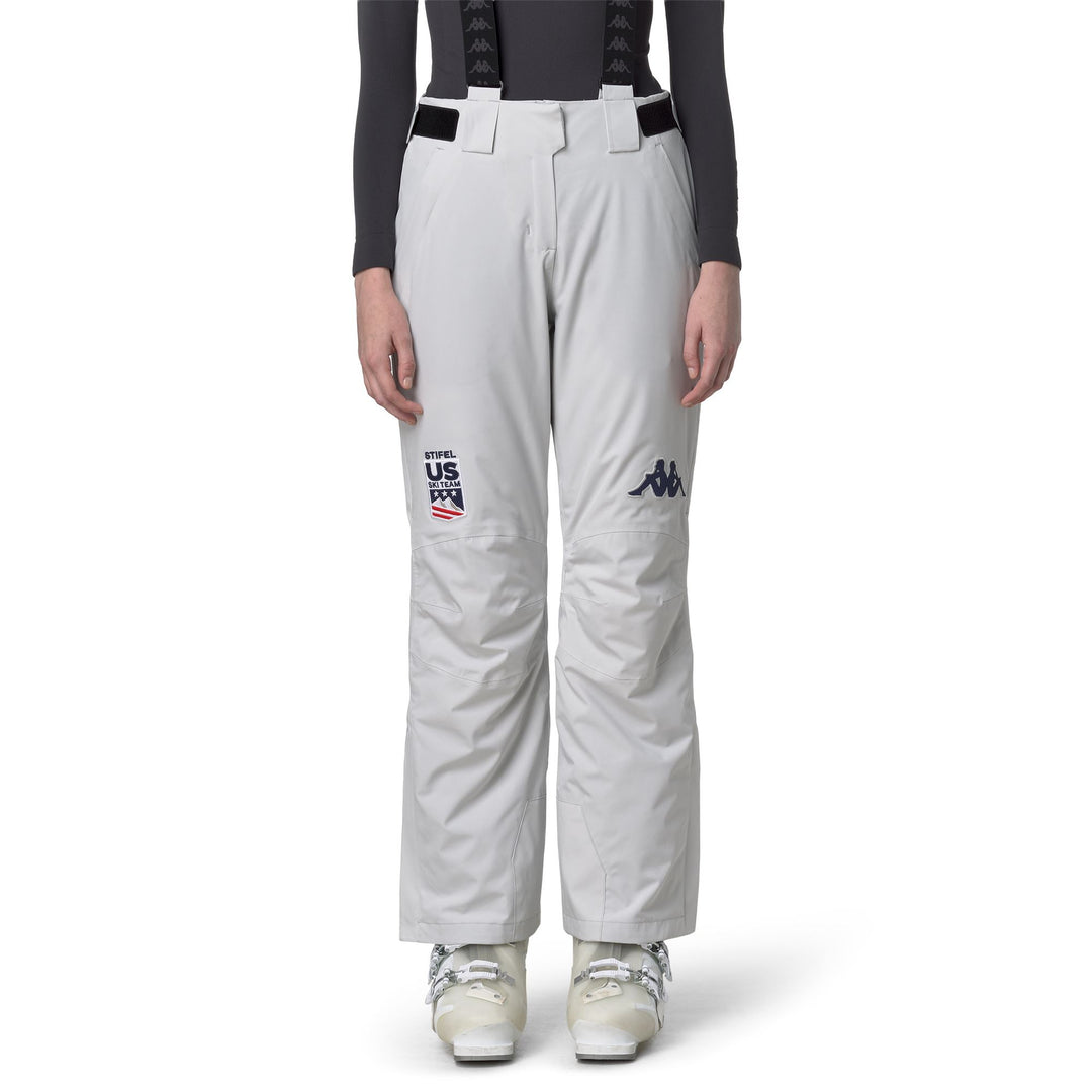 Grey Women's Slim Fit Ski Trousers with Waterproof Protection 01