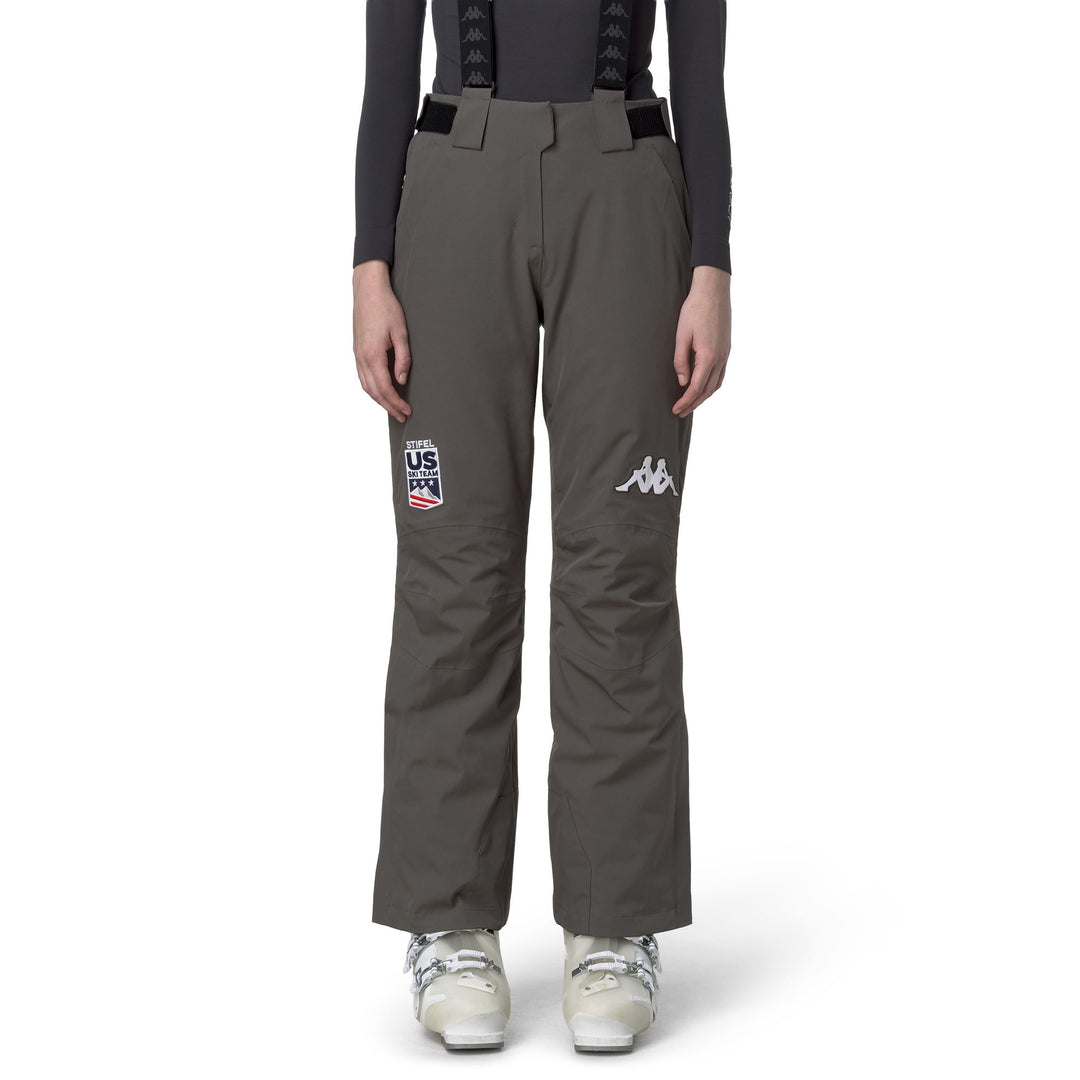 Green Women's Slim Fit Ski Trousers with Waterproof Protection 01