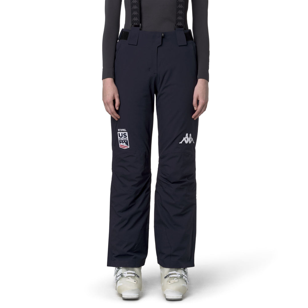 Blue Women's Waterproof Padded Ski Trousers with Adjustable Waist 01