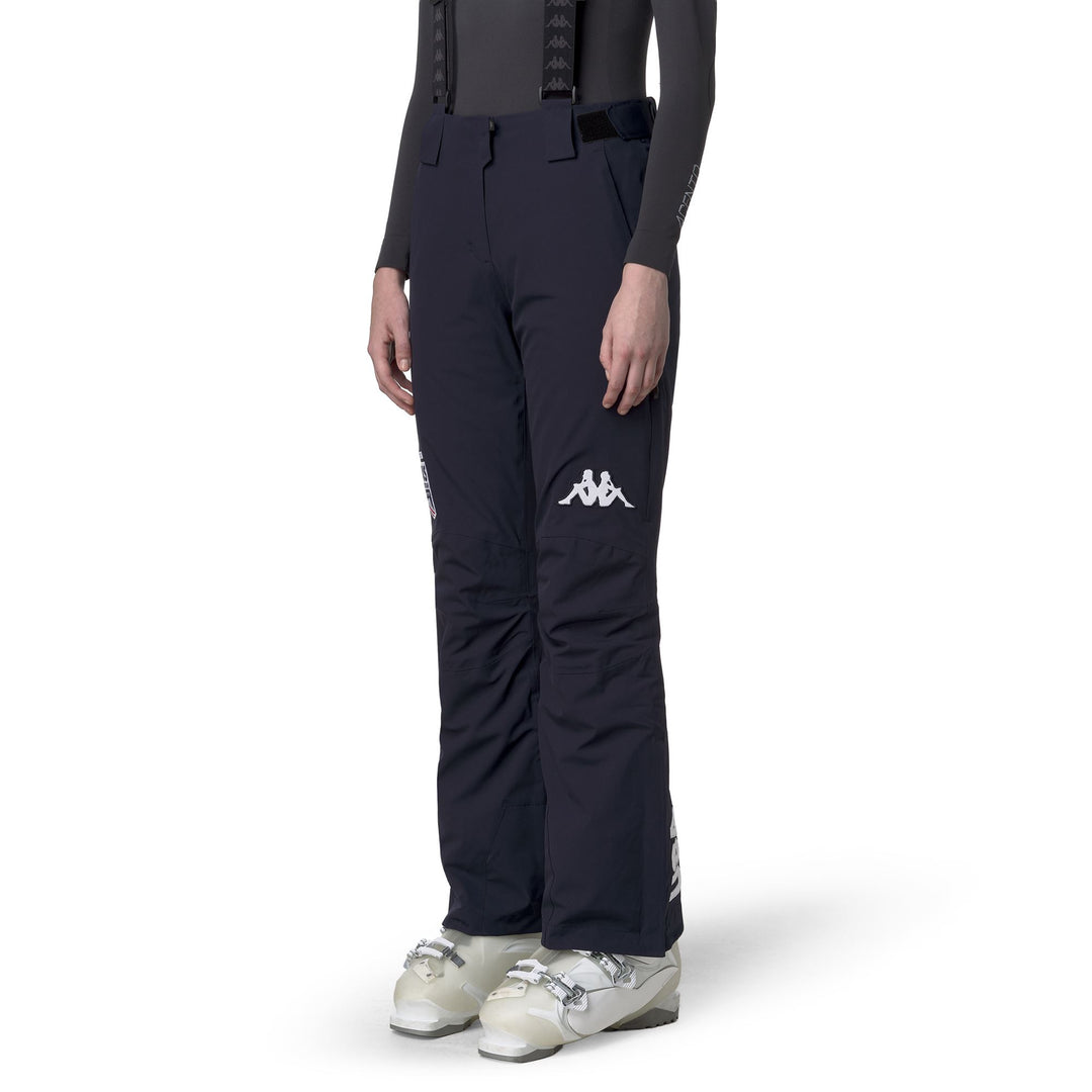 Blue Women's Waterproof Padded Ski Trousers with Adjustable Waist main