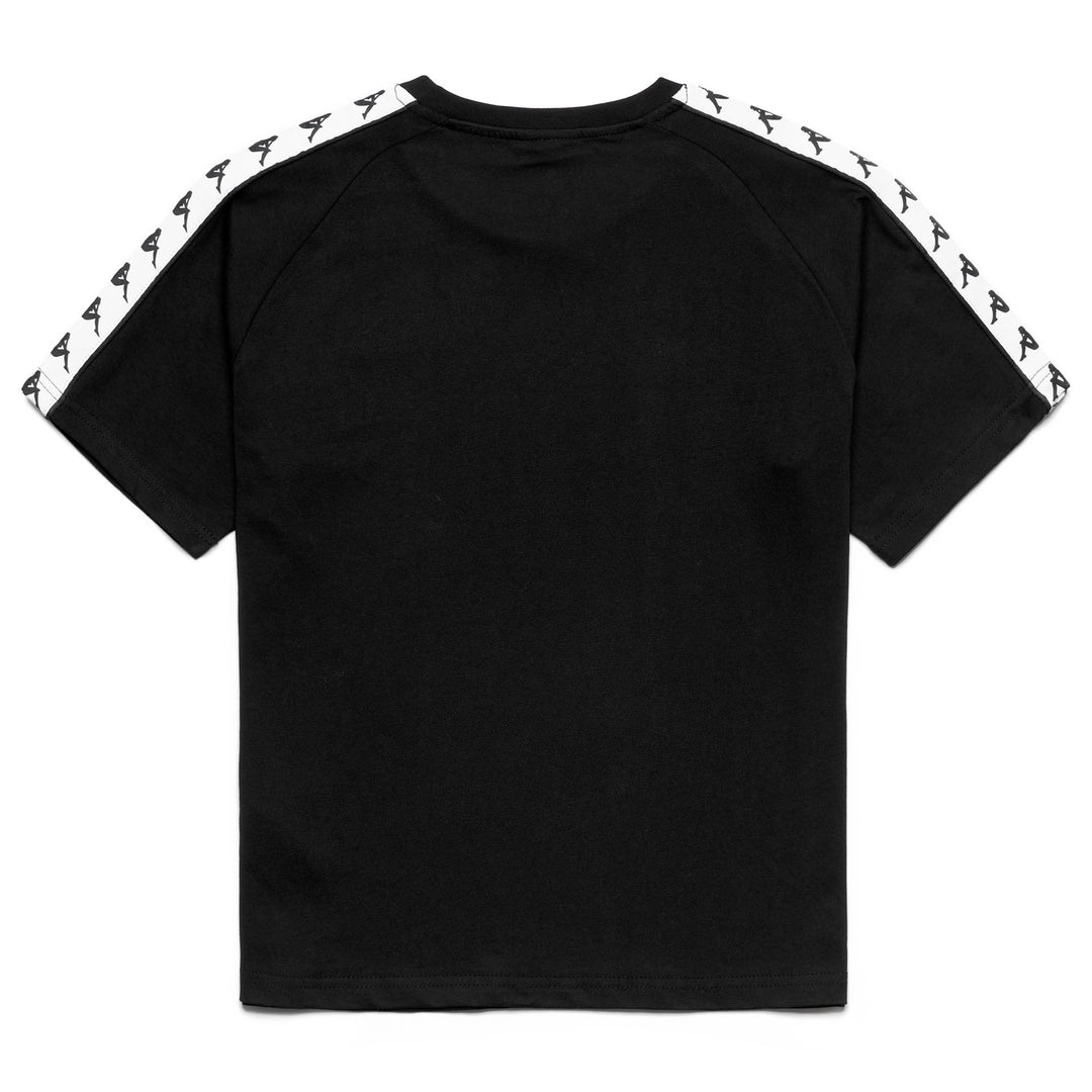 T-shirt de sport noir pour femme, coupe classique, avec bande de propreté main