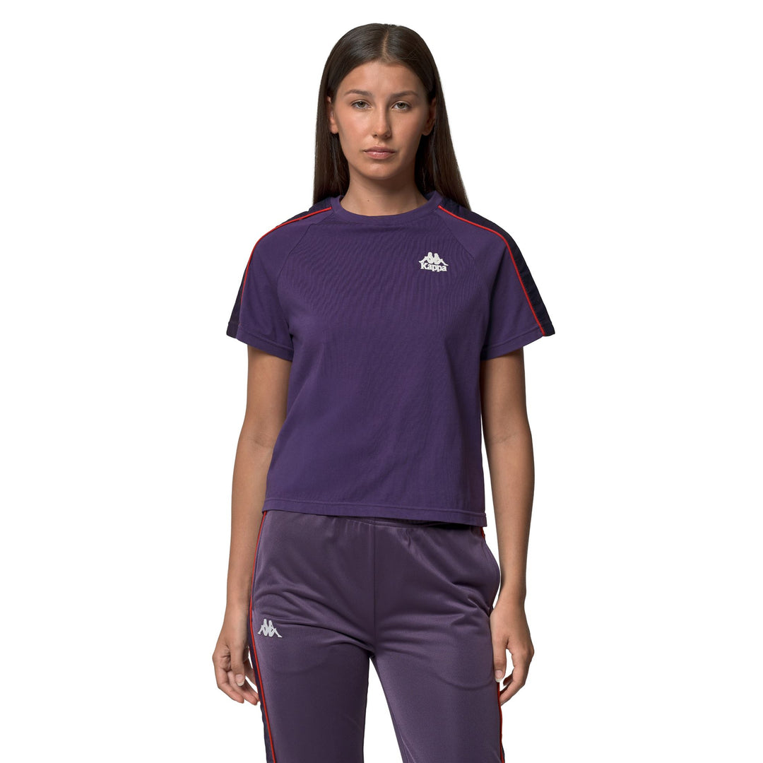 222 BANDA     ADI - T-Shirts & Top - T-Shirt - Woman - Violet Anil-Red Md Coral 01