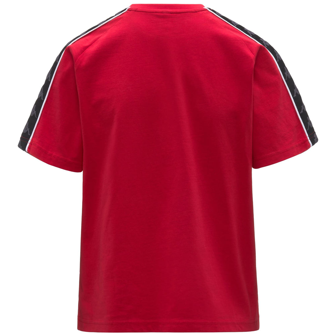 Red Women's T-Shirt with Embroidered Logo and Piping main