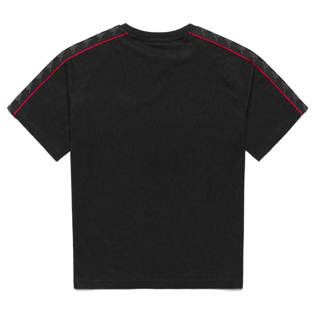 Black red Women's T-Shirt with Logo and Piping main