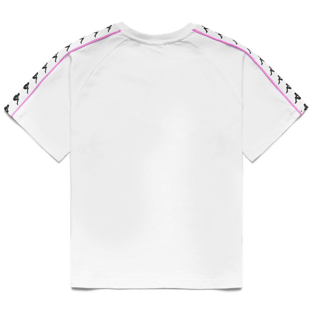 T-shirt de sport blanc et rose pour femme, coupe classique 02