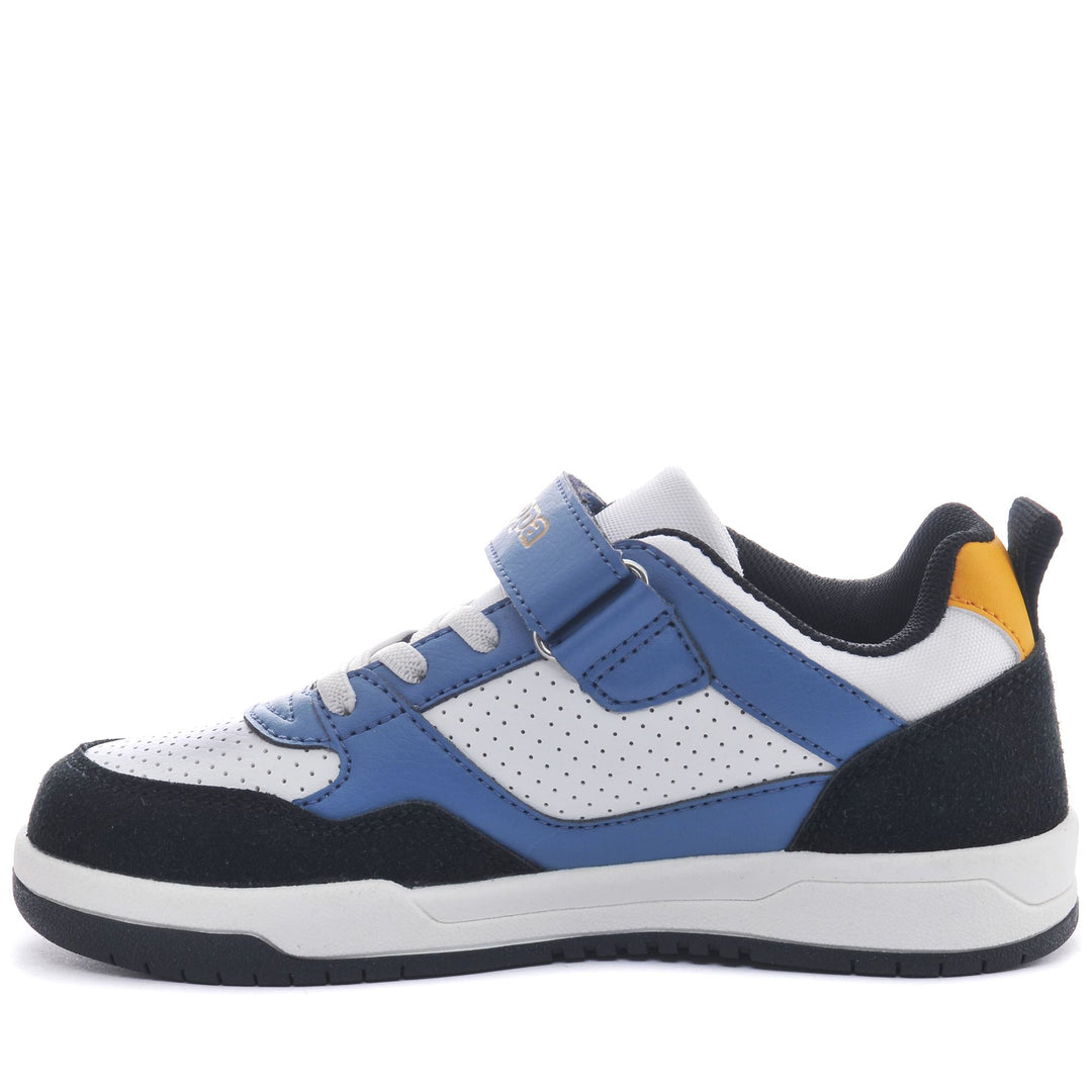 Sneakers basse unisex bianche e blu per bambini main