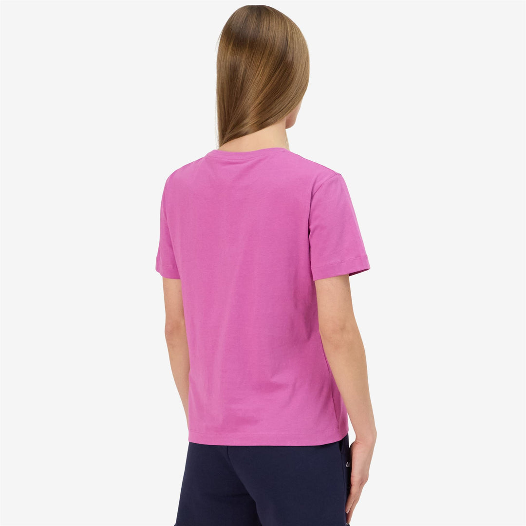 T-Shirt Sportiva Donna Rosso Viola con Stampa Grafica main