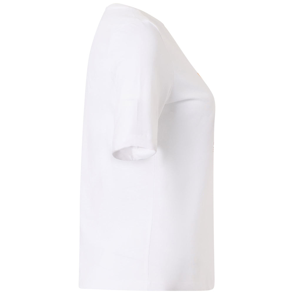 T-Shirt Sportiva Donna Grigia Bianca con Stampa Grafica 02