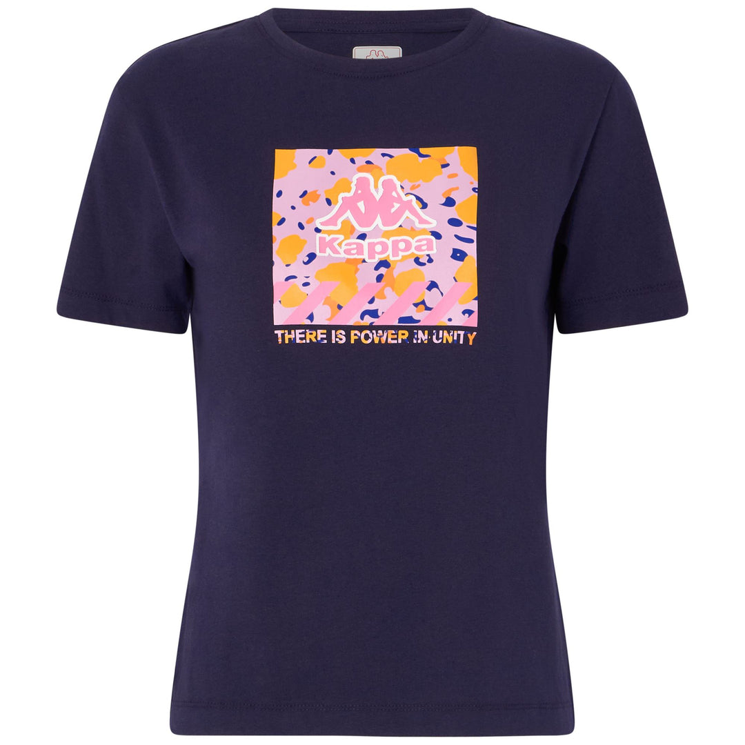 T-Shirt Sportiva Donna Blu Marino con Stampa Grafica 01