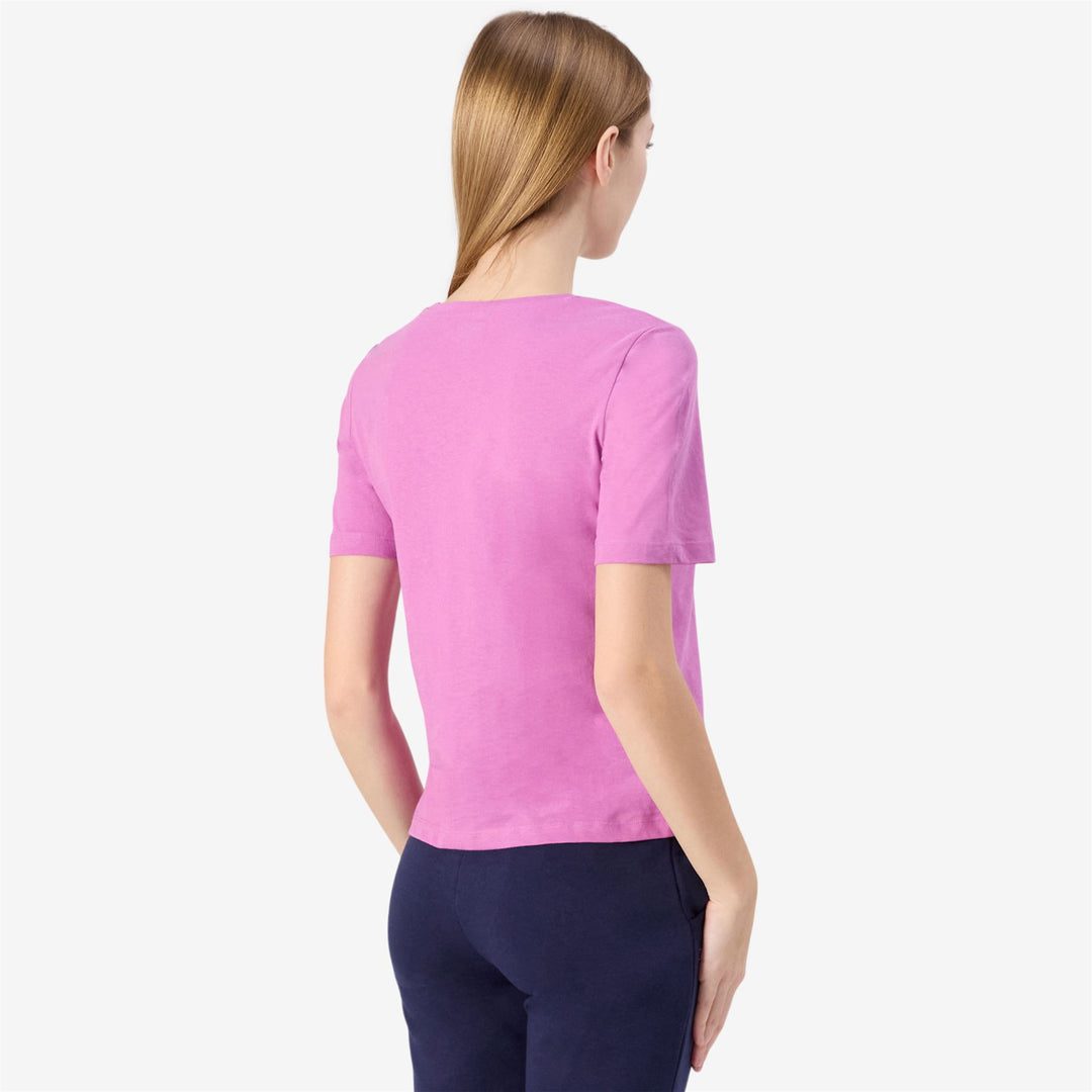 T-Shirt Sportiva Donna con Stampa Grafica Rosso Viola main