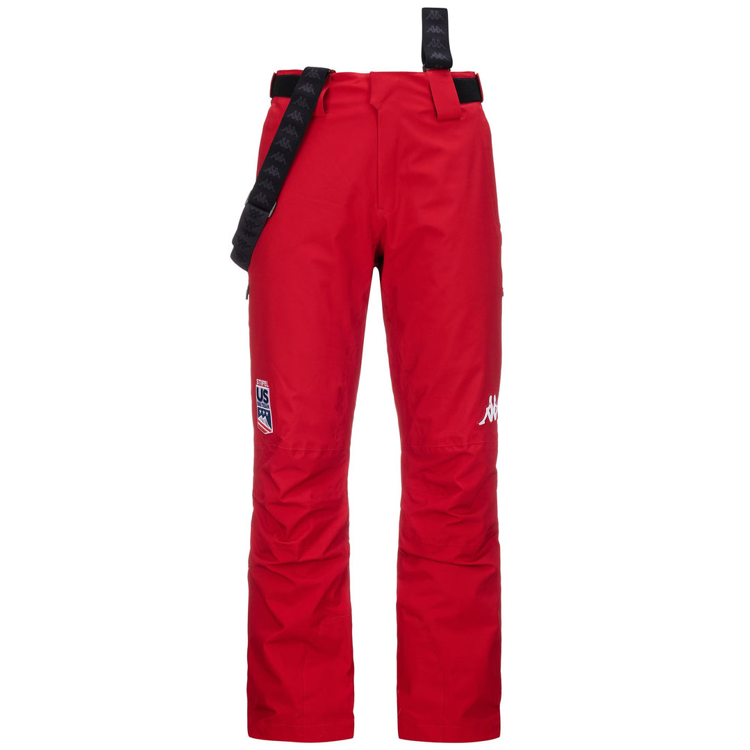 Red Men's Ski Waterproof Pants with Padding 01