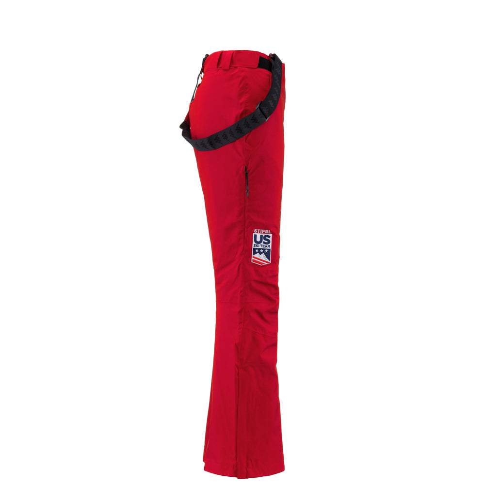 Red Men's Ski Waterproof Pants with Padding 02