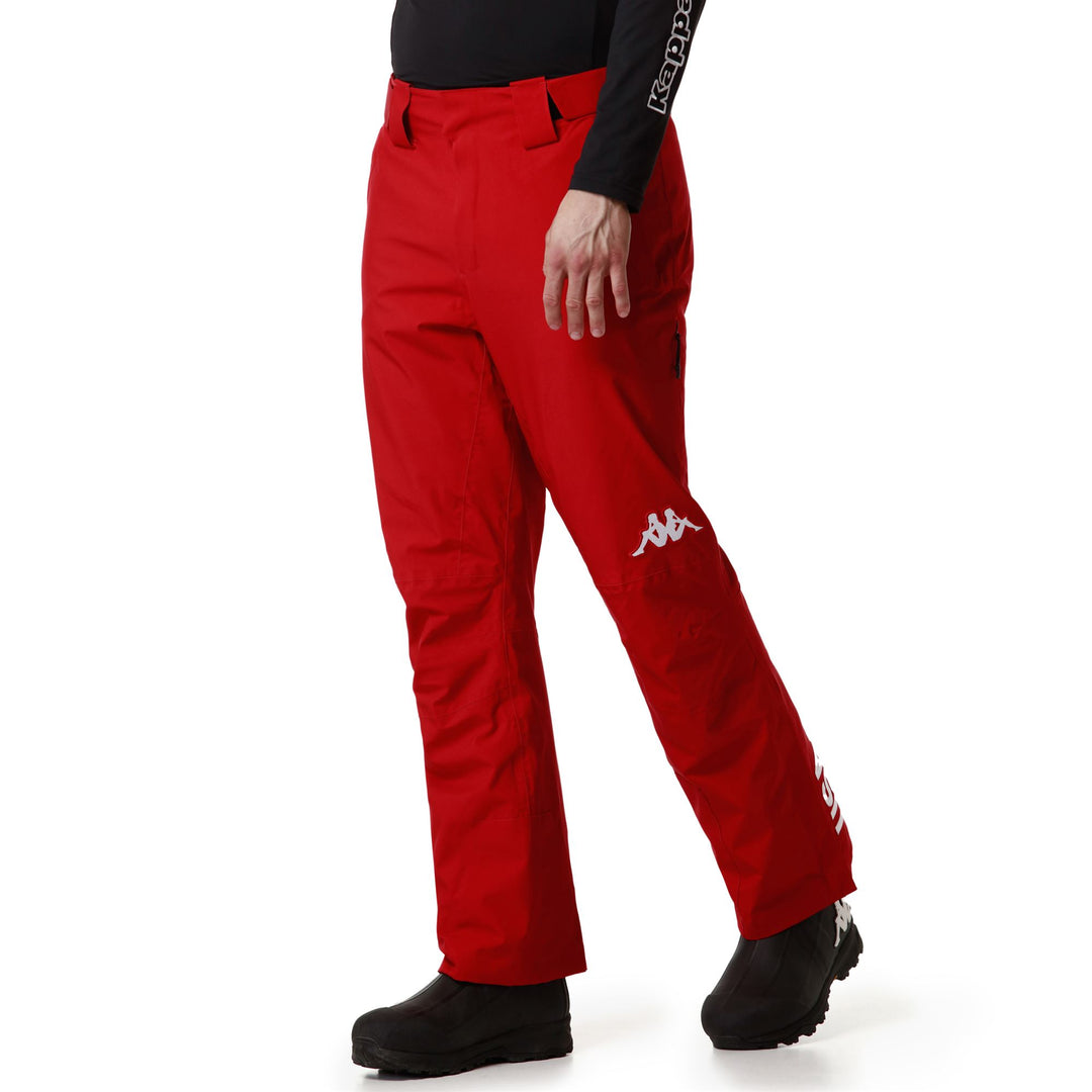Red Men's Regular Fit Padded Ski Trousers with Waterproof Protection main