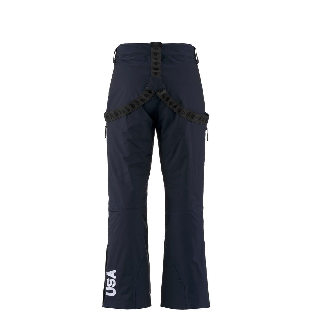 Pantalon de ski bleu pour homme avec protection imperméable et ventilation main