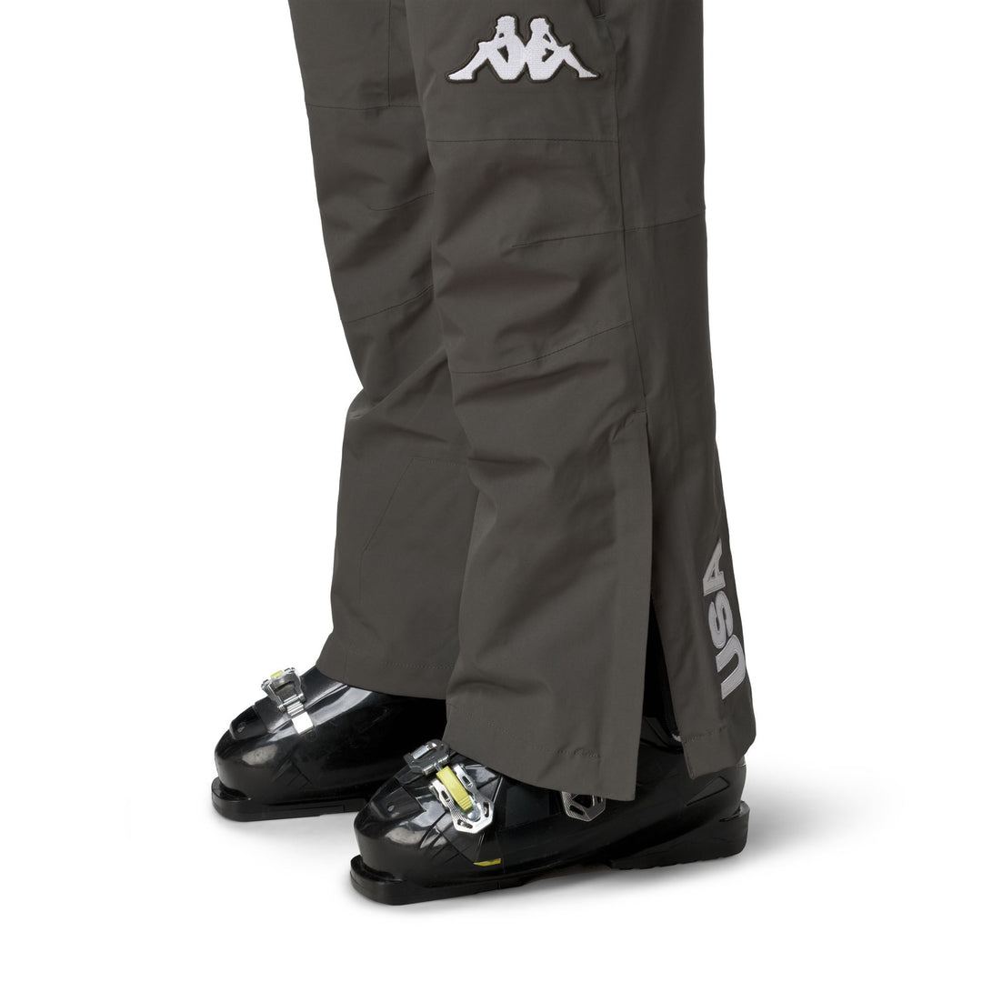 Pantalon de ski imperméable rembourré, coupe classique, pour homme, vert main