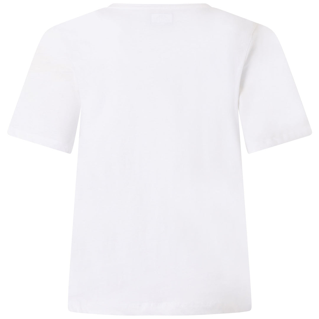 Grey White Women's Sportstyle T-Shirt with Graphic Print main