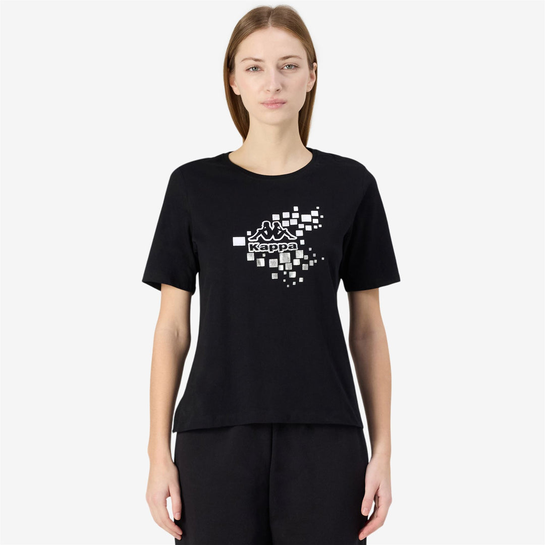 Black Women's Sportstyle T-Shirt with Graphic Print main