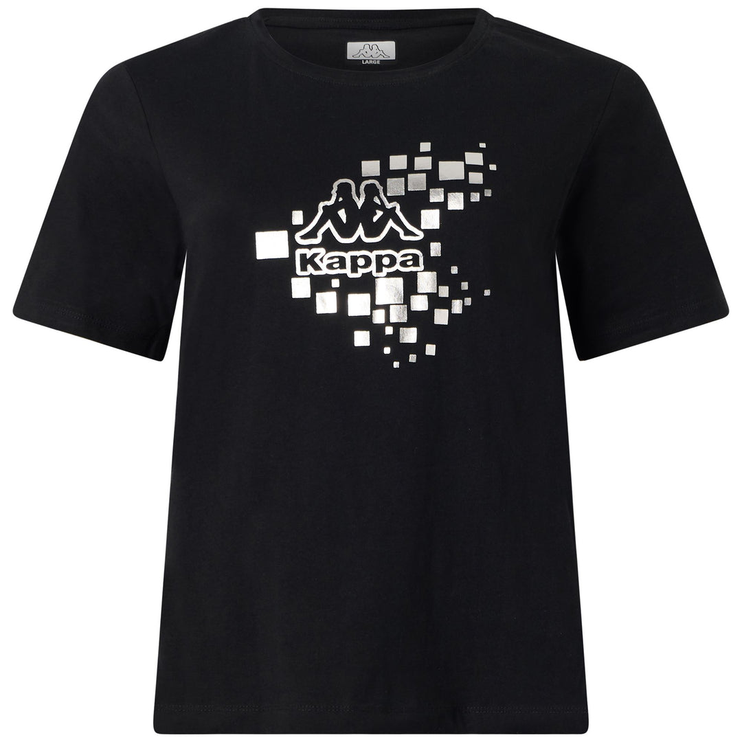 Black Women's Sportstyle T-Shirt with Graphic Print 01