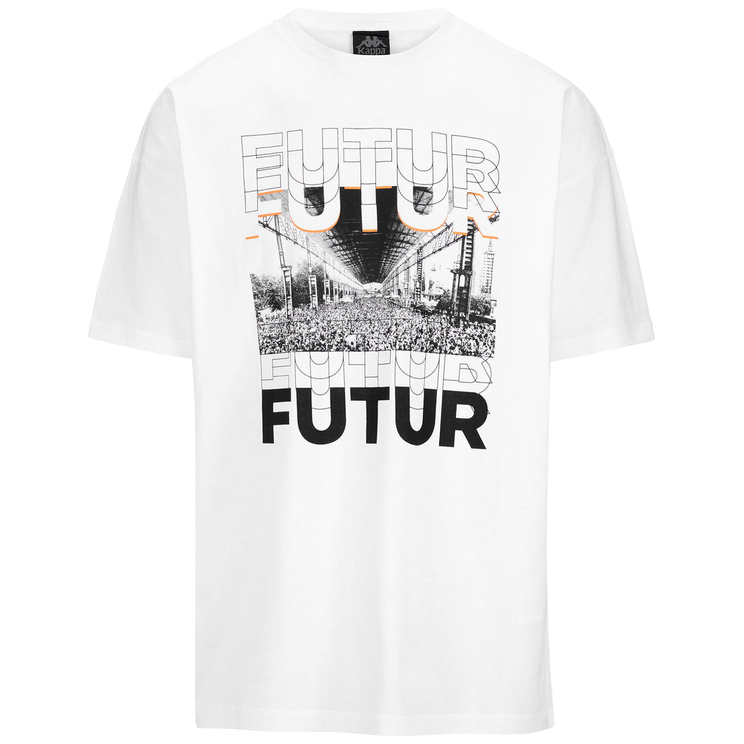 Grey White Men's Sport Street T-Shirt with Graphic Print main